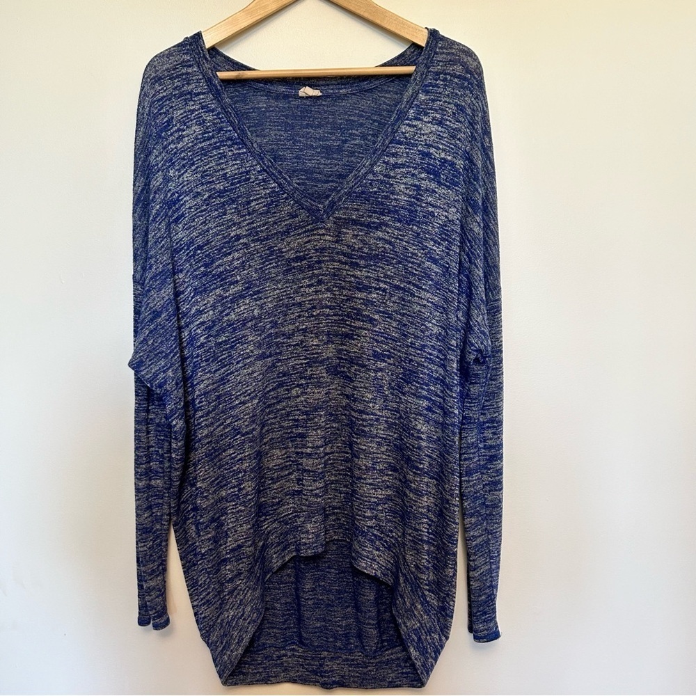 Wilfred Free Aritzia Devinette oversized blue long sleeve cottagecore tunic top - Picture 2 of 7